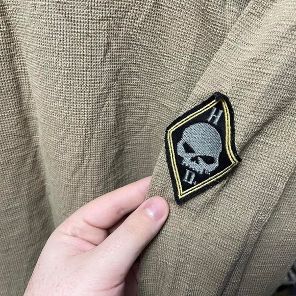 Harley Davidson long sleeve Henley style thermal biker motorcycle under shirt - Picture 8 of 8